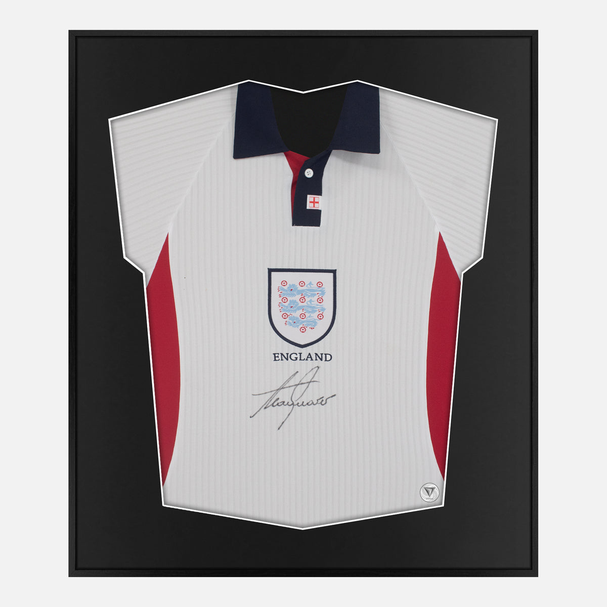 Framed Alan Shearer Signed Shirt, 1997-99 Home [Lite] — Authentic signature with NFC and COA | The Vault