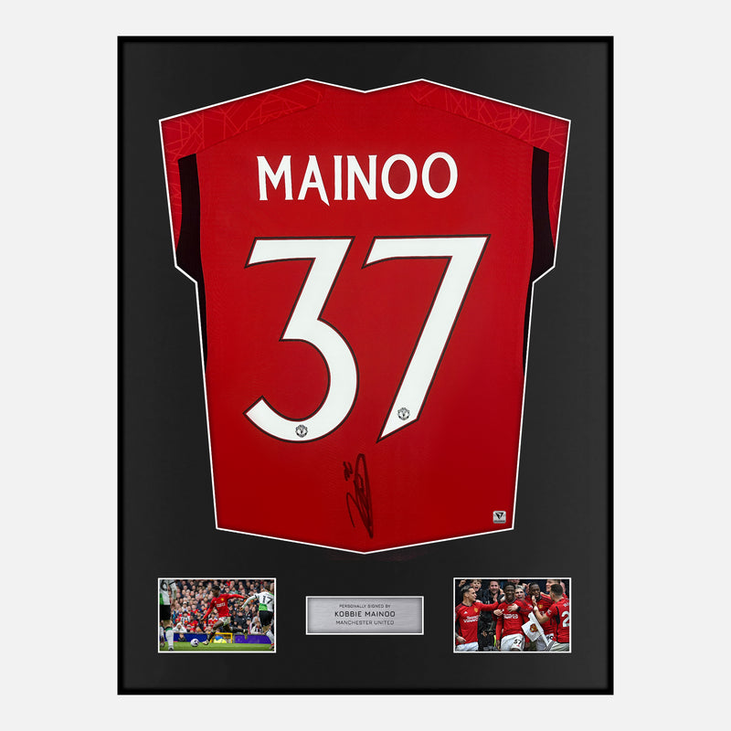 Mainoo Autograph Framed Kobbie Mainoo Signed Manchester United Shirt | Classic