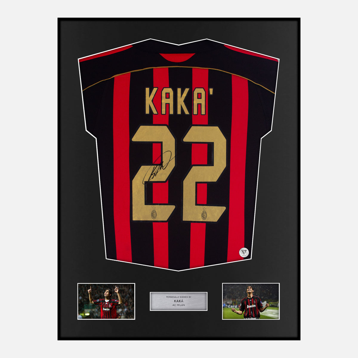 Framed Kaka Signed AC Milan Shirt Home 2006-07 [Classic] — Verified autograph with NFC and certificate | The Vault