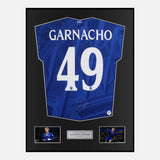 Framed Alejandro Garnacho Signed Chelsea Shirt Home 2025-26 [Classic]