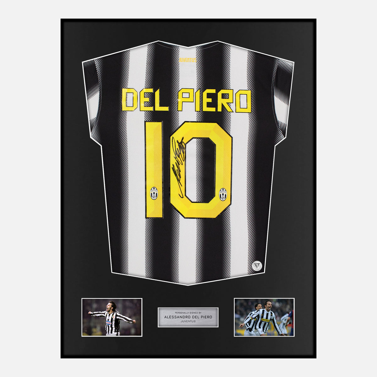 Framed Alessandro Del Piero Signed Juventus Shirt 2011-12 [Classic] — Verified autograph with NFC and certificate | The Vault