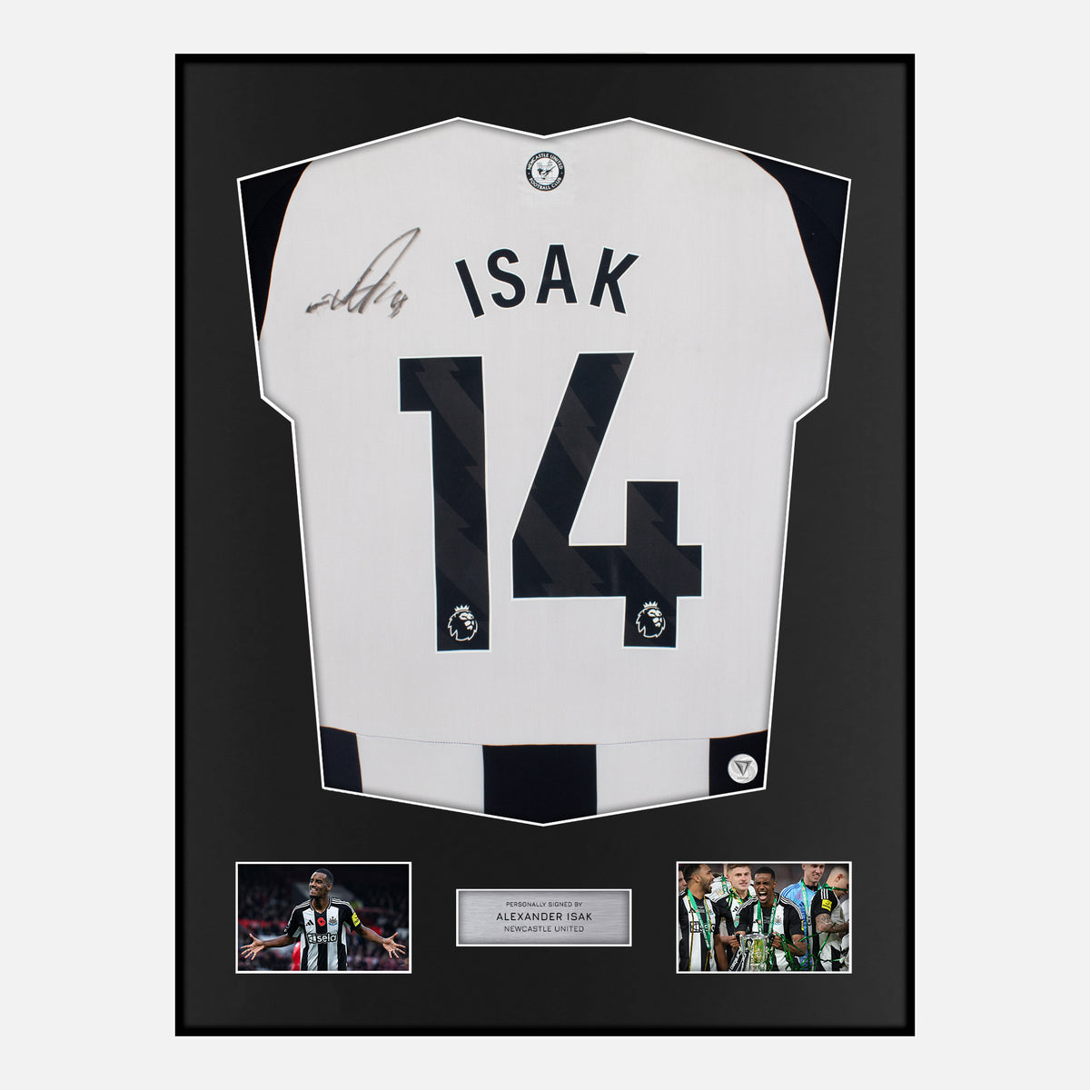 Framed Alexander Isak Signed Newcastle United Shirt 2024-25 Home [Classic] — Verified autograph with NFC and certificate | The Vault