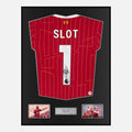 Framed Signed Arne Slot Liverpool Shirt 2024-25 Home [Classic]