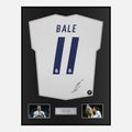 Framed Gareth Bale Signed Real Madrid Shirt Home [Classic]