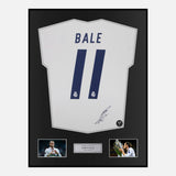 Framed Gareth Bale Signed Real Madrid Shirt Home [Classic]