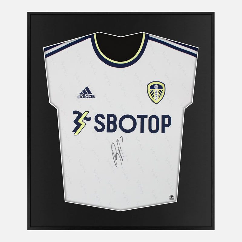 Framed Brenden Aaronson Signed Leeds United Shirt 2022-23 Home [Mini]