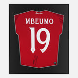Framed Bryan Mbeumo Signed Shirt, Manchester United Home [Lite]