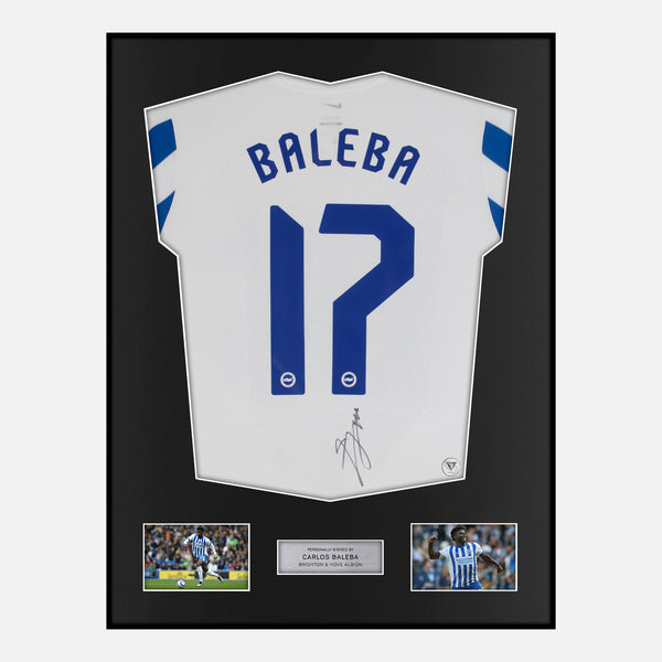 Framed Carlos Baleba Signed Brighton Shirt Home [Classic]
