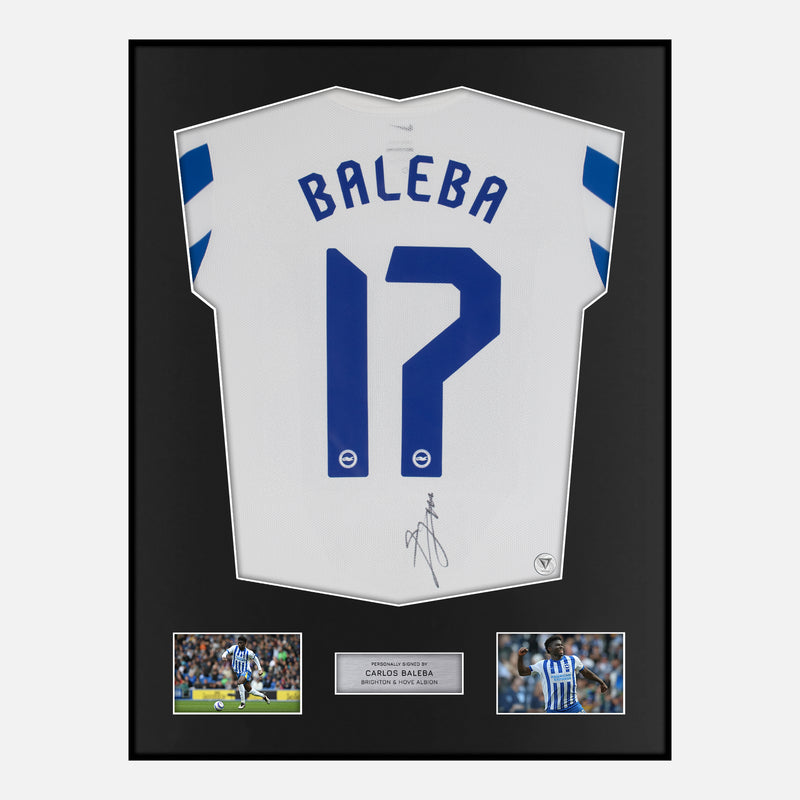 Framed Carlos Baleba Signed Brighton Shirt Home [Classic]