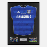 Framed Squad Signed Chelsea Shirt Home 2012 CL Final [Classic]