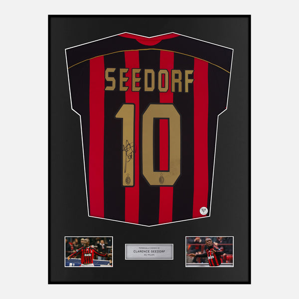 Framed Clarence Seedorf Signed AC Milan Shirt Home 2006-07 [Classic]