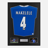 Framed Claude Makelele Signed Chelsea Shirt Home [Classic]