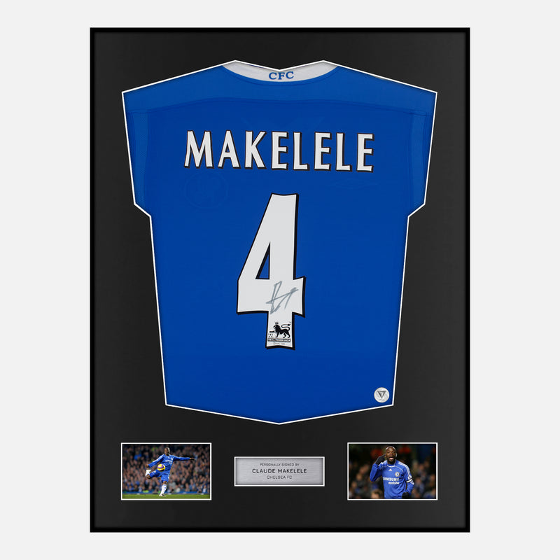Framed Claude Makelele Signed Chelsea Shirt Home [Classic]