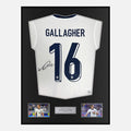 Framed Conor Gallagher Signed England Shirt Euro 2024 [Classic]