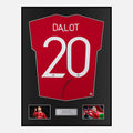 Framed Diogo Dalot Signed Manchester United Shirt Home 2022-23 [Classic]