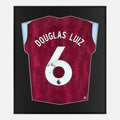 Framed Douglas Luiz Signed Shirt, Aston Villa Home [Lite]