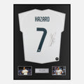 Framed Eden Hazard Signed Real Madrid Shirt Home 7 [Classic]