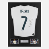 Framed Eden Hazard Signed Real Madrid Shirt Home 7 [Classic]