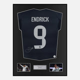 Framed Endrick Signed Real Madrid Shirt 2025-26 Away [Classic]