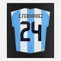 Framed Enzo Fernandez Signed Argentina Shirt 2024-25 [Lite]