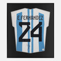 Framed Enzo Fernandez Signed Shirt, Argentina 2022 FIFA World Cup [Lite]