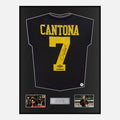 Framed Eric Cantona Signed Manchester United Shirt 1993-95 Away [Classic]