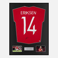 Framed Christian Eriksen Signed Manchester United Shirt Home 2022-23 [Classic]