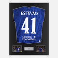 Framed Estevao Signed Chelsea Shirt Home 2025-26 [Classic]