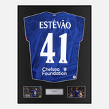 Framed Estevao Signed Chelsea Shirt Home 2025-26 [Classic]