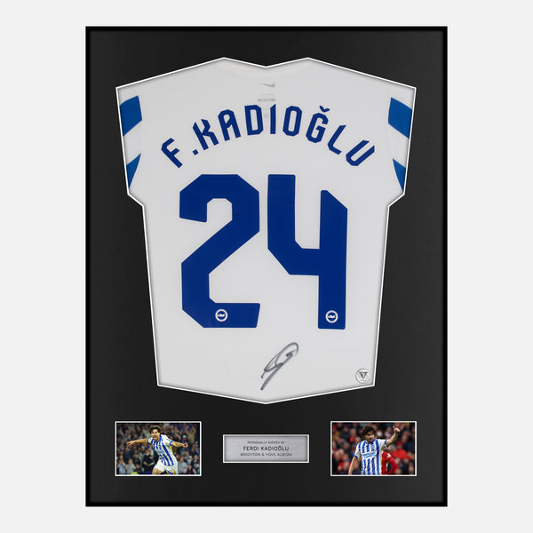 Framed Ferdi Kadioglu Signed Brighton Shirt Home [Classic]