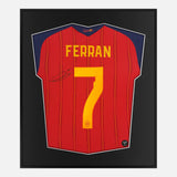 Framed Ferran Torres Signed Shirt, Spain World Cup 2026 [Lite]