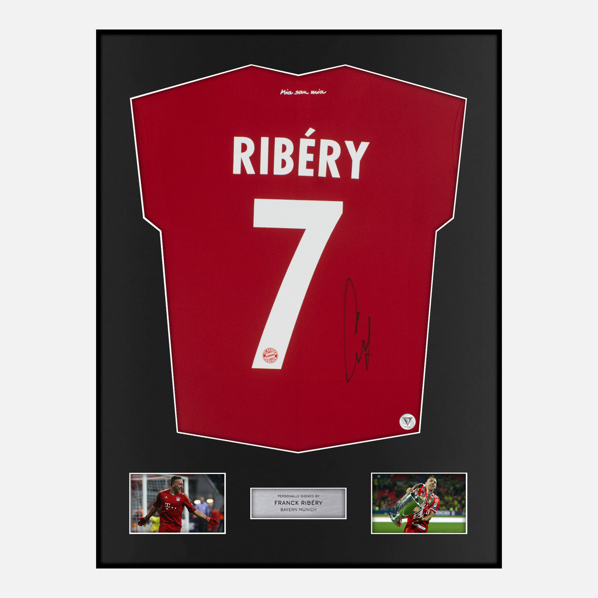 Framed Franck Ribery Signed Bayern Munich Shirt Home 2013 [Classic] — Verified autograph with NFC and certificate | The Vault