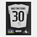 Framed Franco Mastantuono Signed Real Madrid Shirt 2025-26 Home [Classic]