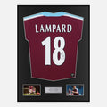 Framed Frank Lampard Signed West Ham United Shirt Home [Classic]