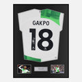 Framed Signed Cody Gakpo Liverpool Shirt 2024-25 Away [Classic]