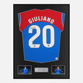 Framed Giuliano Simeone Signed Atletico Madrid Shirt 2025-26 Third away [Classic]