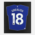 Framed Grealish Signed Shirt, Everton Home [Lite]