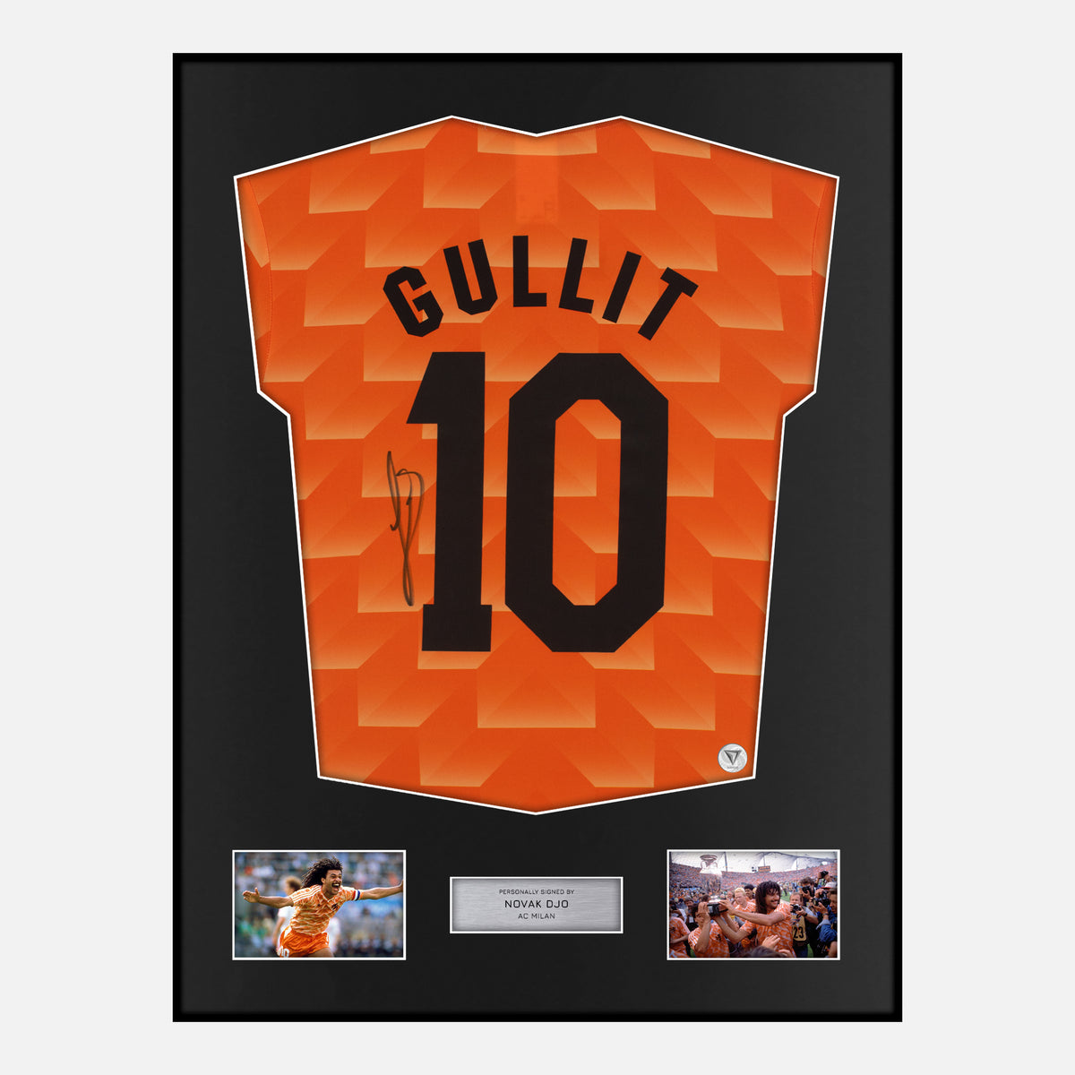 Framed Ruud Gullit Signed Netherlands Shirt Euro 1988 [Classic] — Verified autograph with NFC and certificate | The Vault