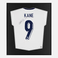 Framed Kane Signed Shirt, England, White Home 9 [Lite]