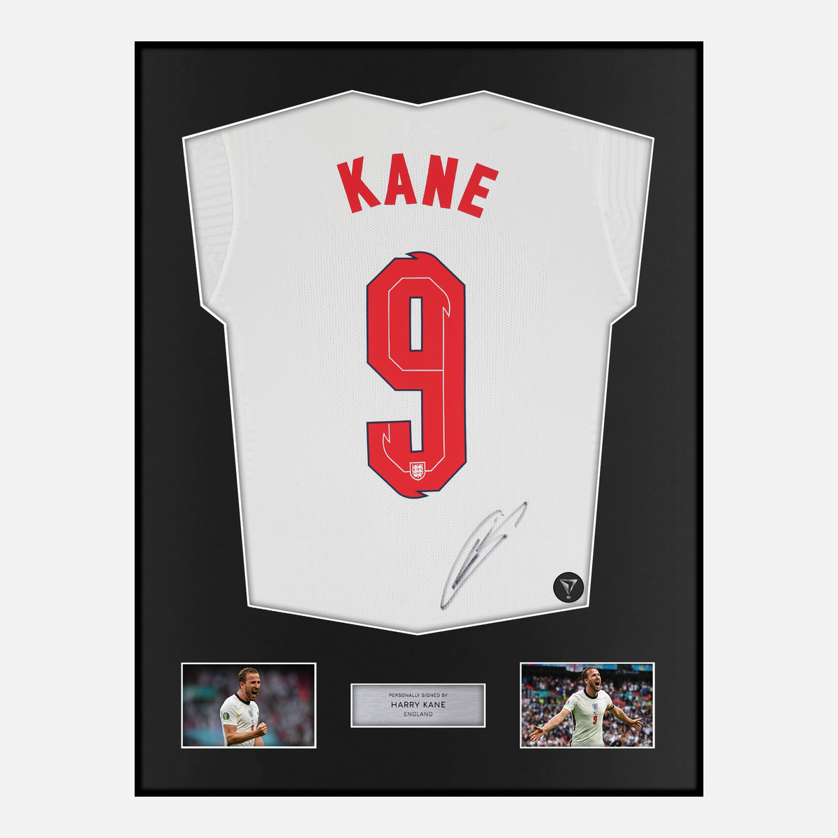 Framed Harry Kane Signed England Shirt Home 2022 World Cup [Classic] — Classic framed England shirt signed by Harry Kane | The Vault