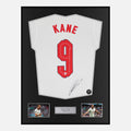 Framed Harry Kane Signed England Shirt Home 2022 World Cup [Classic]