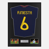 Framed Andres Iniesta Signed Spain Shirt 2010 World Cup [Classic]