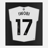 Framed Alex Iwobi Signed Shirt, Fulham White Home [Lite]