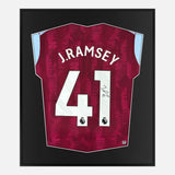 Framed Jacob Ramsey Signed Aston Villa Shirt, Home [Mini]