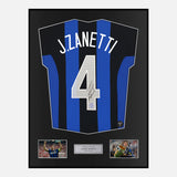 Framed Javier Zanetti Signed Inter Milan Shirt Home [Classic]