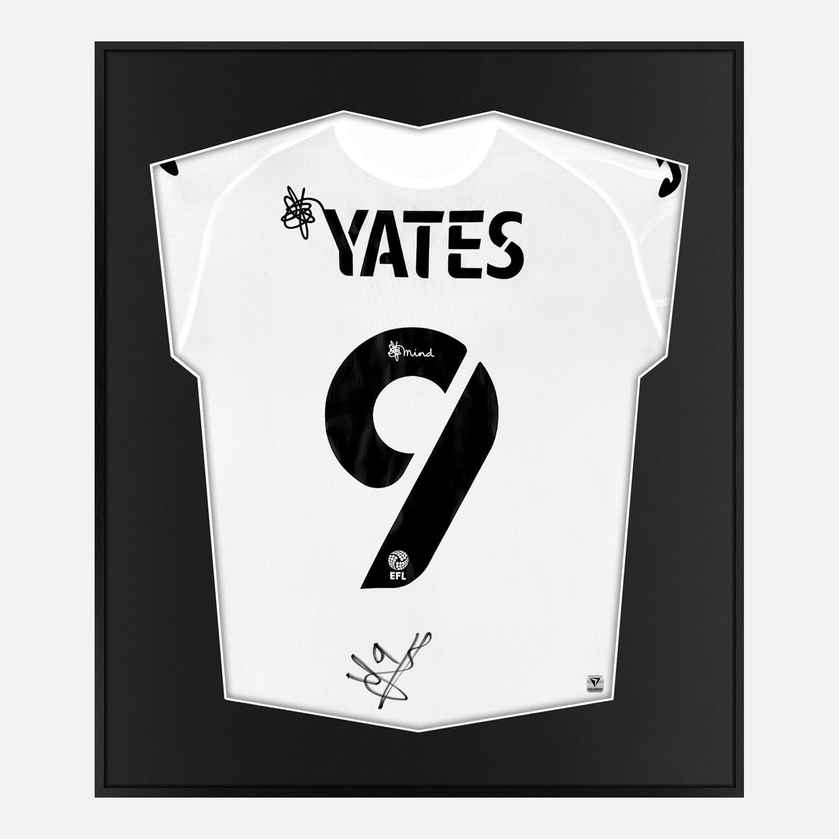 Framed Jerry Yates Signed Shirt, Swansea City Home [Lite] — Authentic signature with NFC and COA | The Vault
