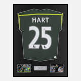 Framed Joe Hart Signed Manchester City Shirt 2011-12 Goalkeeper [Classic]