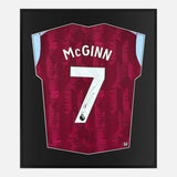 Framed John McGinn Signed Aston Villa Shirt 2023-24 Home [Mini]