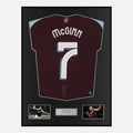 Framed John McGinn Signed Aston Villa Shirt 2024-25 CL [Classic]