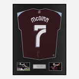 Framed John McGinn Signed Aston Villa Shirt 2024-25 CL [Classic]